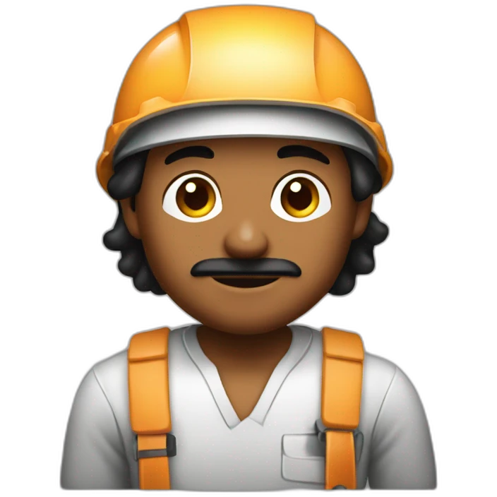 indian man, pixelated, black and white, mechanic, curious emoji