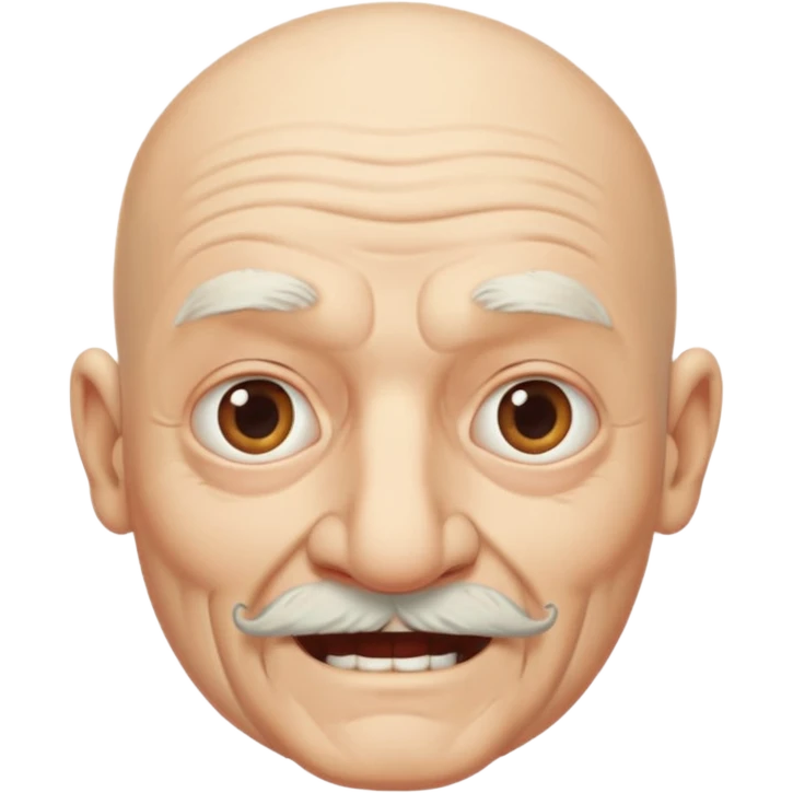 Fat old bald man with missing teeth emoji