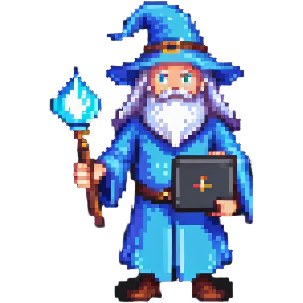 wizard with a laptop emoji