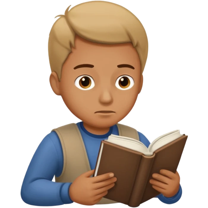 a man read book emoji