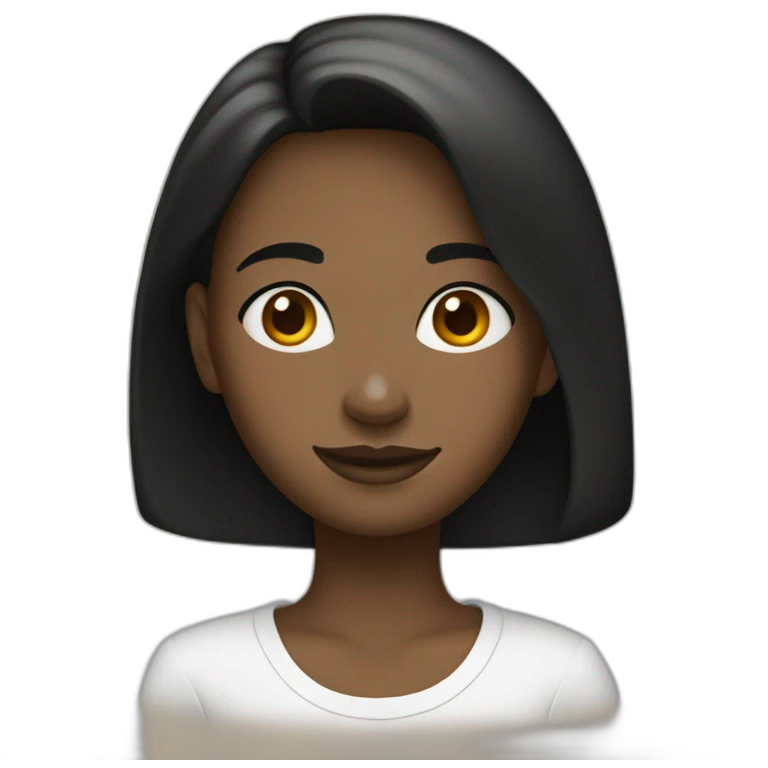 Une fille de couleur noir emoji