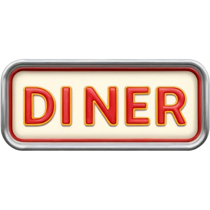 blank diner marquee sign emoji