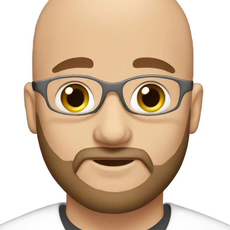 bald bearded dr kiss-kiss weavy brown hair white girl emoji