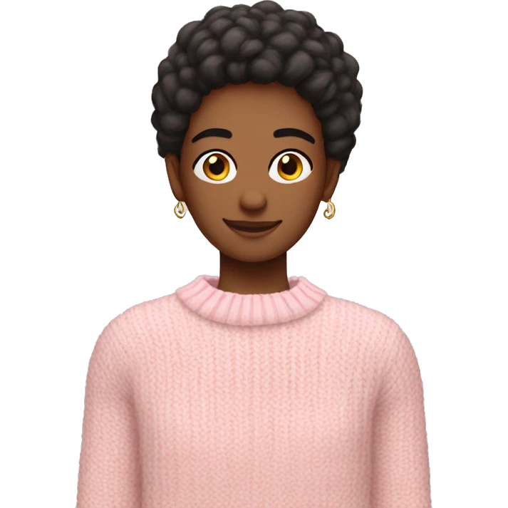 Light pink patchwork sweater emoji