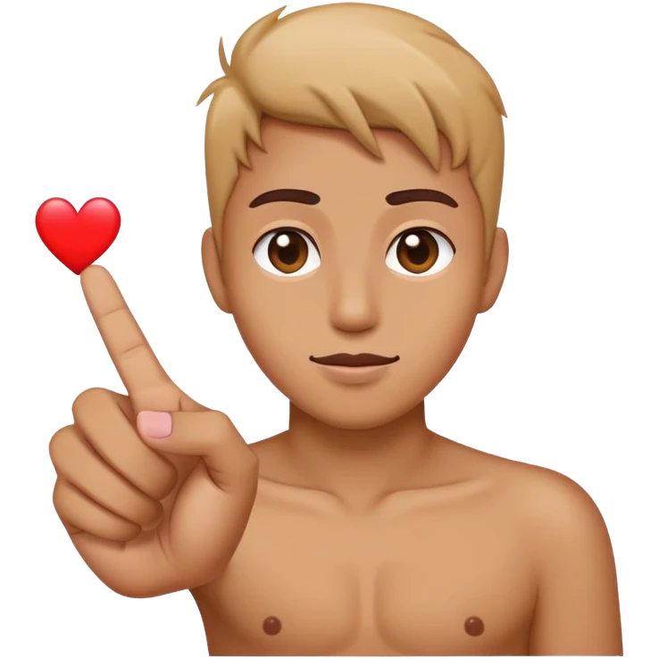 Emoji with heart and middlefinger up emoji