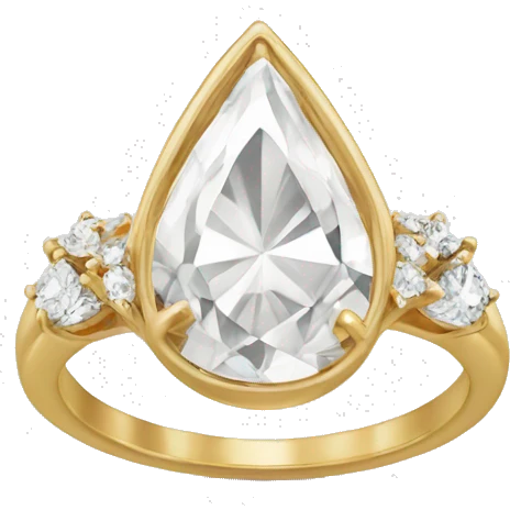 Pear shaped engagement ring emoji