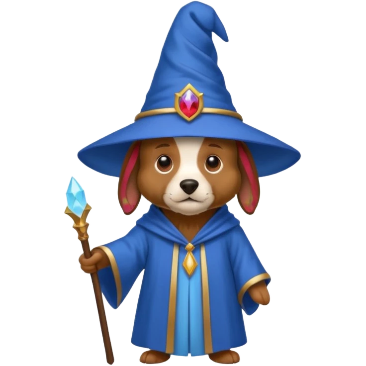 Dog wizard emoji