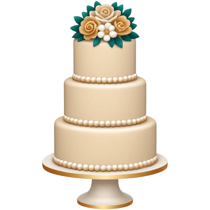 Beige Wedding cake emoji