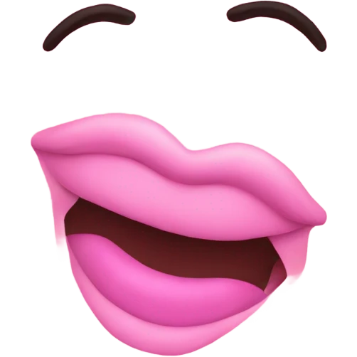 beso color rosa emoji