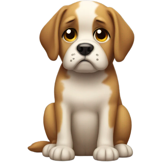 Sad dog emoji