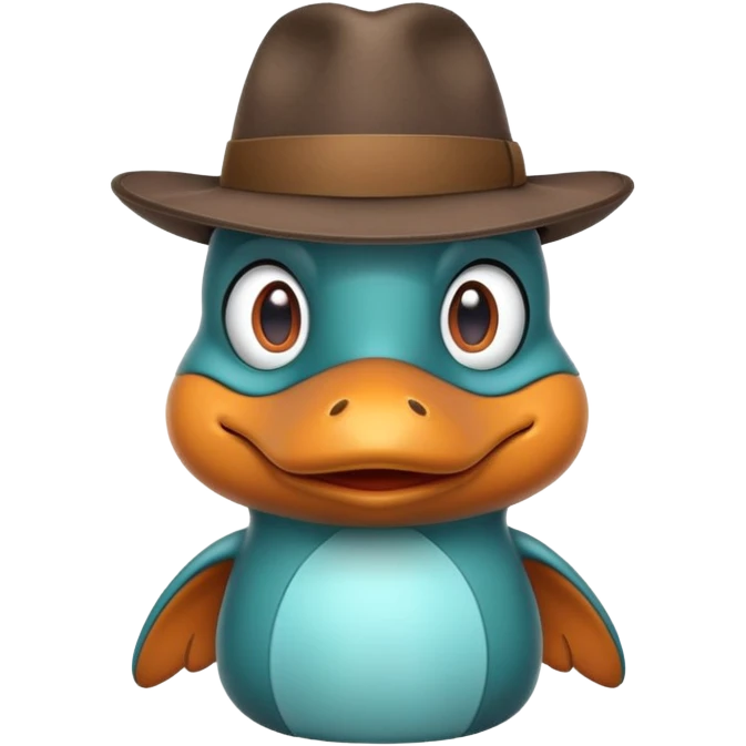Perry the Platypus with fedora hat emoji