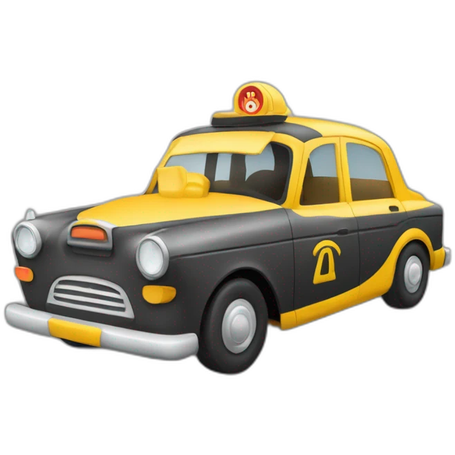 taxista con coche emoji