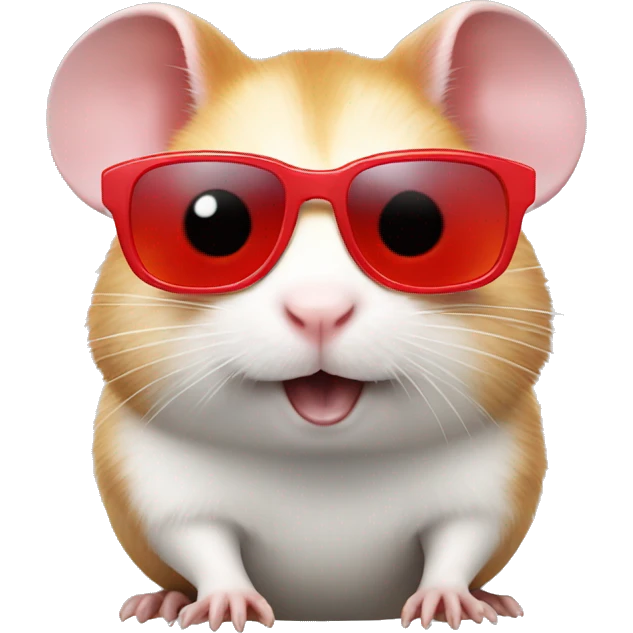 hamster surfing with red sunglasses emoji