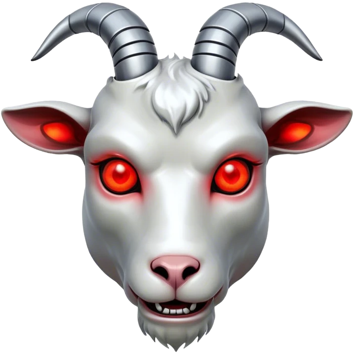 A Goat head in the terminator style emoji