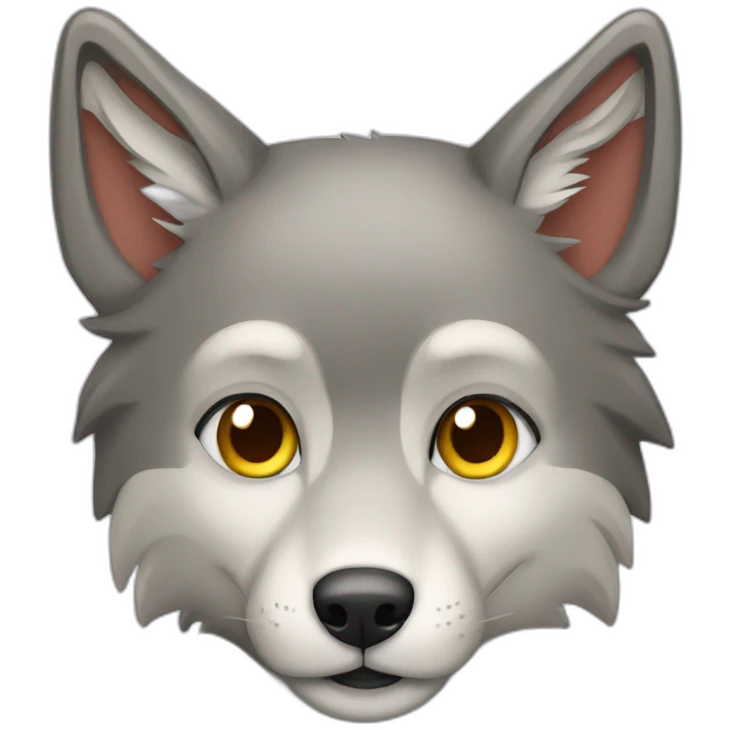 Loup sur un chat emoji