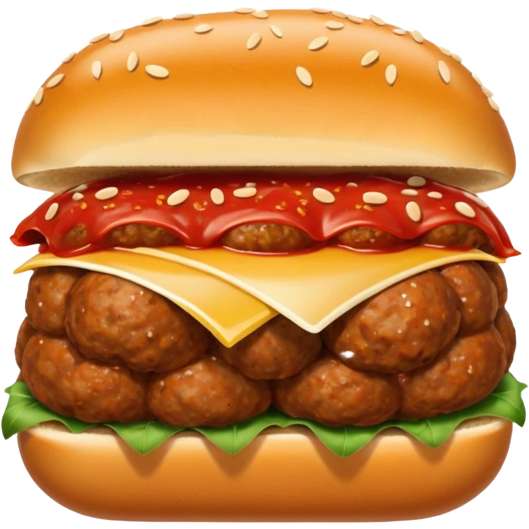 a meatball sub with marinara sauce emoji