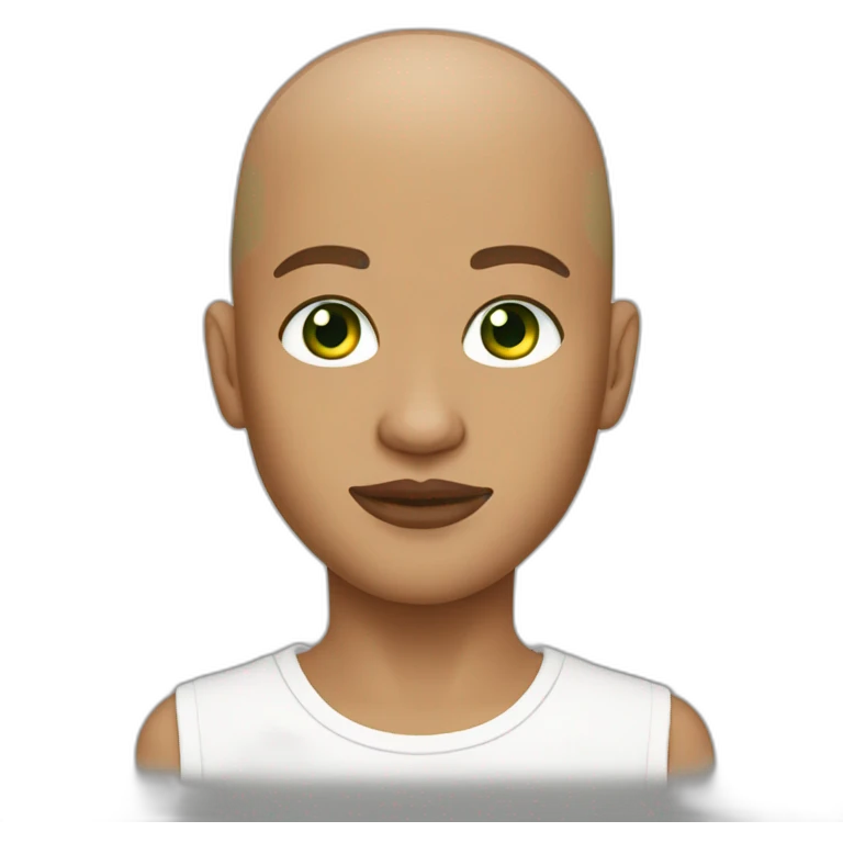 lightskin designer green eyes shaved head emoji