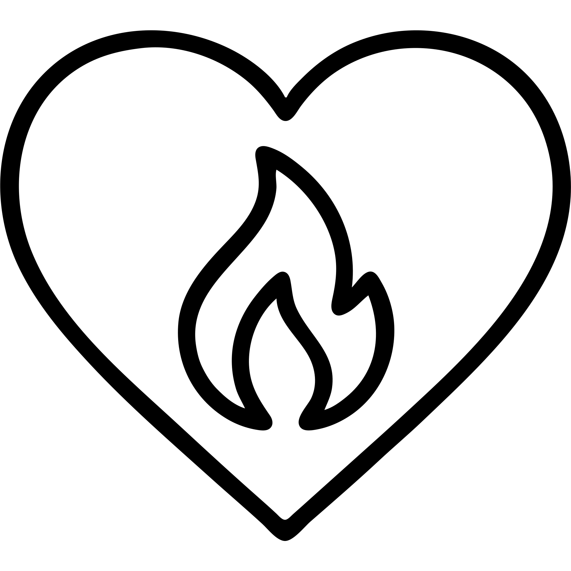 A heart with a small flame inside emoji