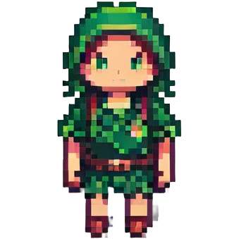 simple human character icon, pixel art style emoji