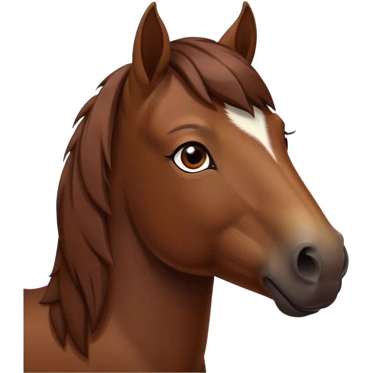 Cinematic Noble Brown Welsh Pony Portrait Emoji, Poised and sturdy, with a well-muscled build draped in a rich, chestnut-brown color, expressive eyes and a gracefully refined head with a gentle, noble profile, Simplified yet sharp and sophisticated features, highly detailed, glowing with a warm, earthy glow, high shine, intelligent and resilient, stylized with an air of pastoral elegance, focused and determined, soft glowing outline, capturing the essence of a watchful and confident brown Welsh pony that appears ready to gallop out of the screen with effortless strength! emoji