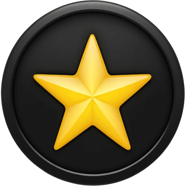 Make a star inside a clean black circle only and the star looks like the star in ios keyboard ⭐️  emoji