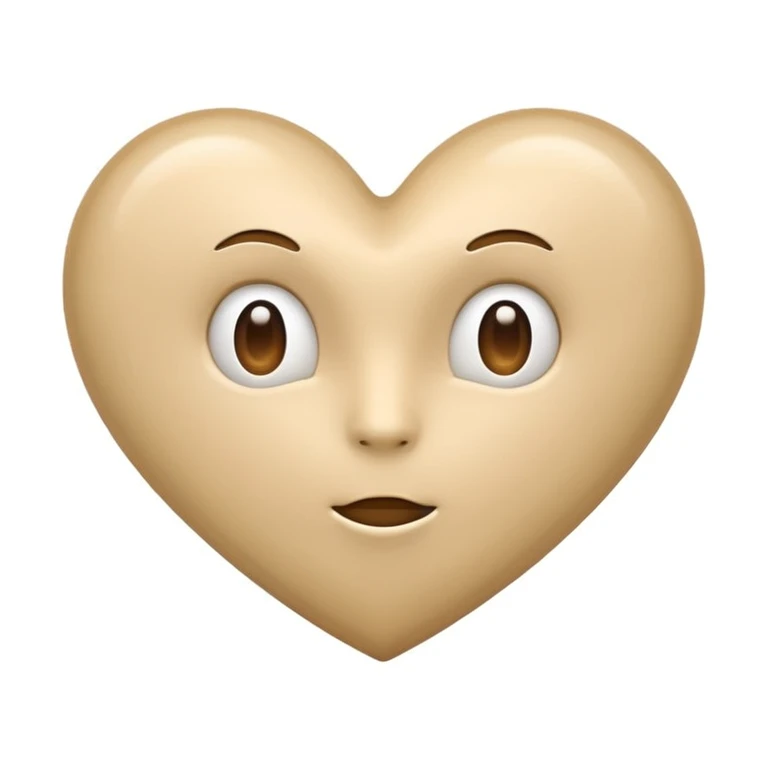 Please make a beige heart emoji which can i use in the text on IG emoji