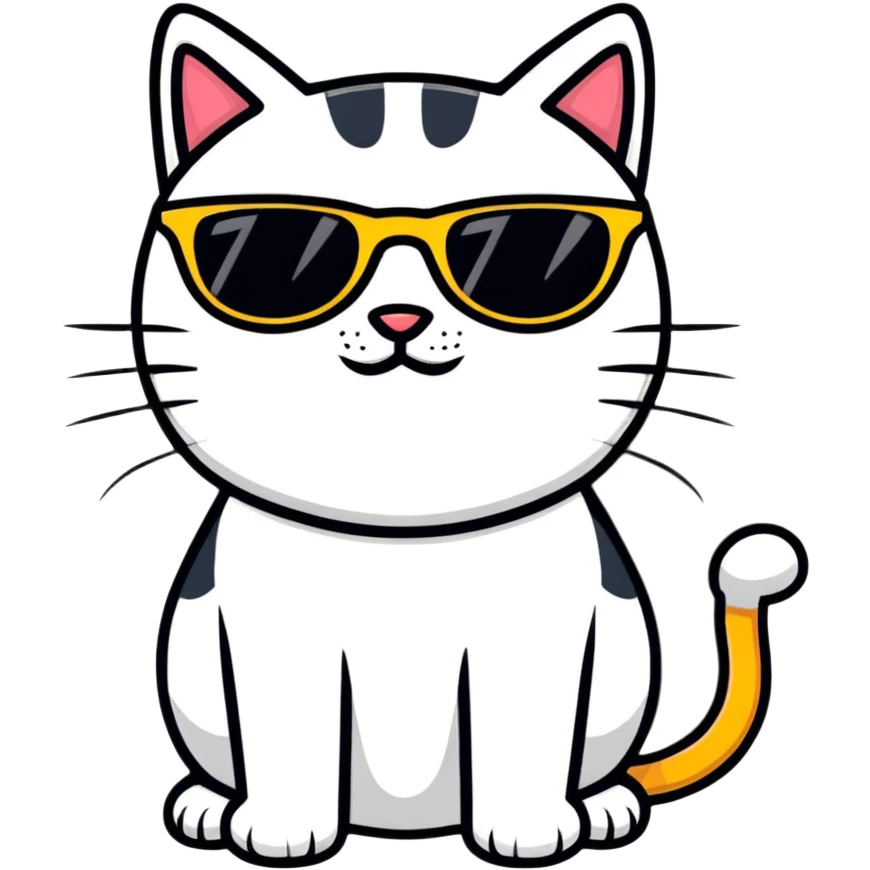 Cat with sunglasses emoji