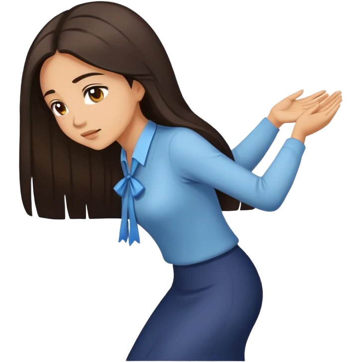 woman bowing polite gesture emoji