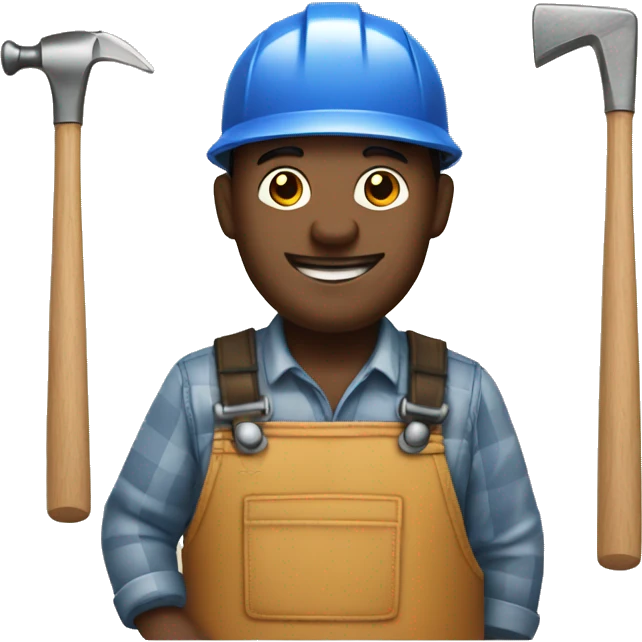 Carpenter with tools emoji