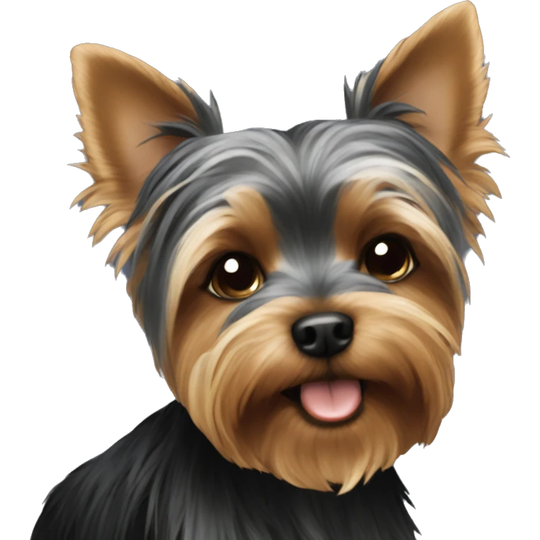 Black yorkie dog emoji