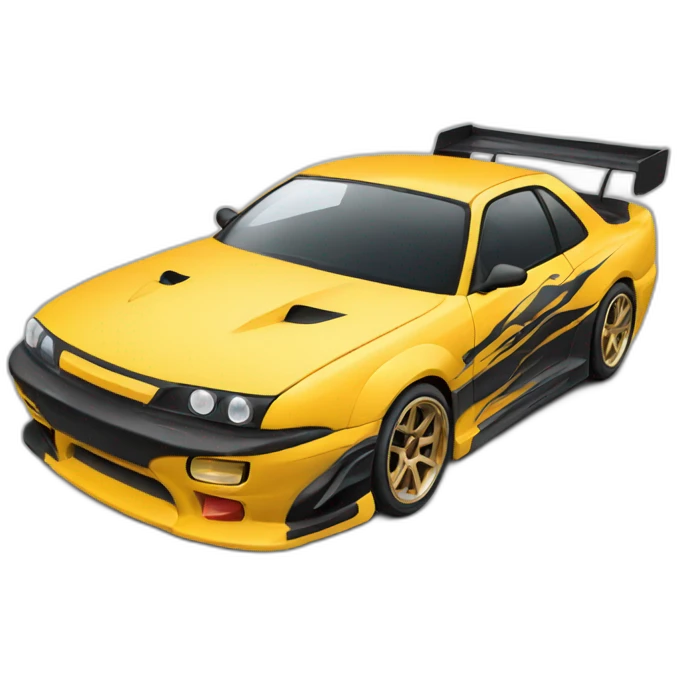 Drift car with smoke emoji