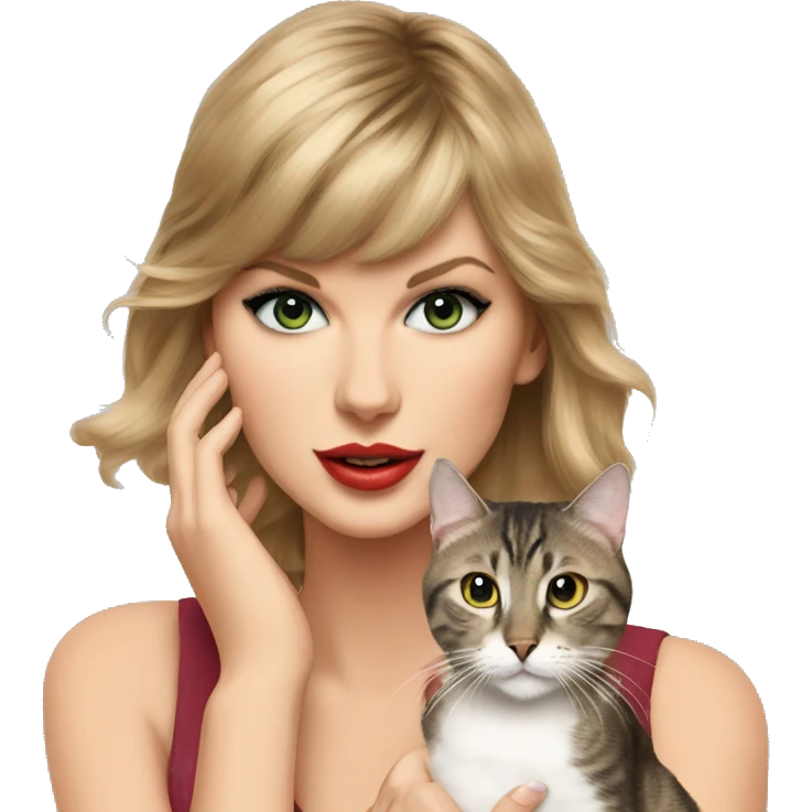 taylor swift with a cat emoji