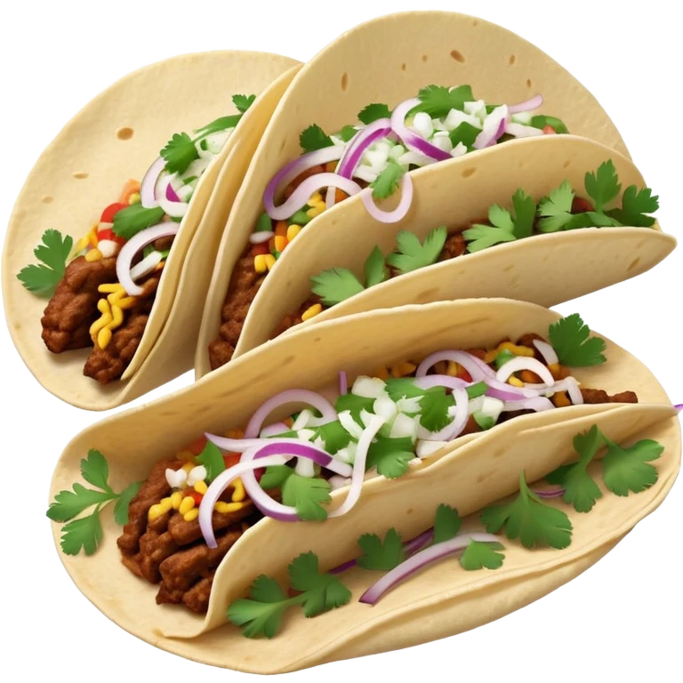 street tacos with onions and cilantro only emoji