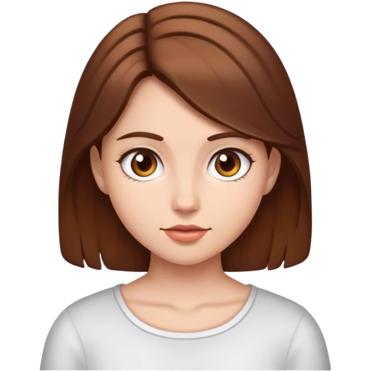 Girl with brown hair  emoji