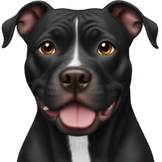 black pitbull dog emoji
