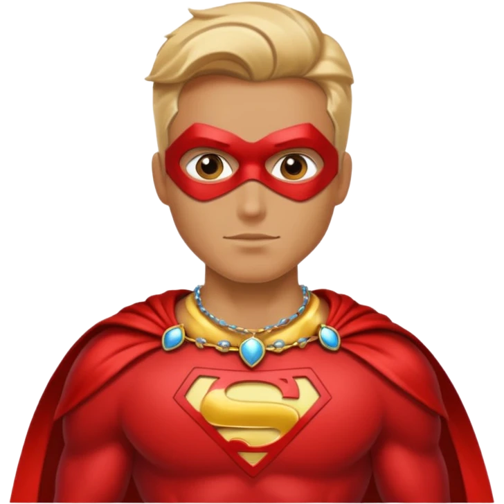 super hero with necklace emoji