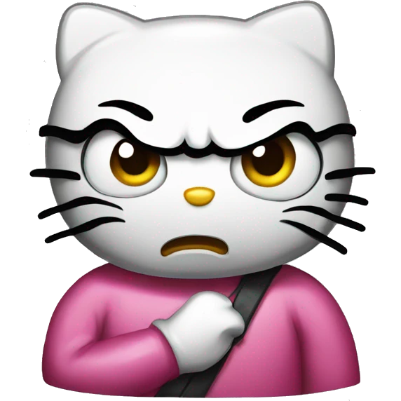 Angry hello kitty emoji  emoji
