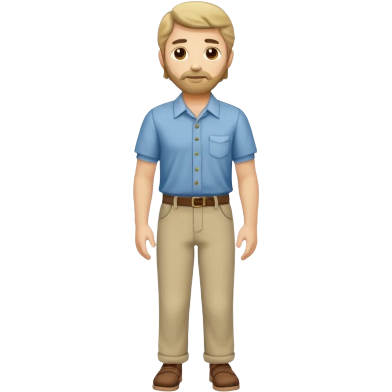 bullbody saint Joseph in casual shirt and pants emoji