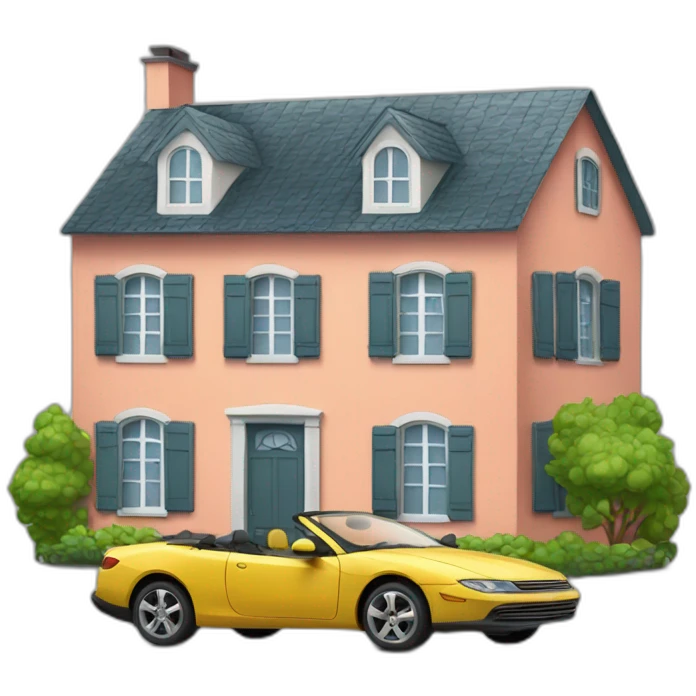 Maison dans voiture emoji