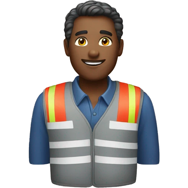 A volunteer wearing a red vest. emoji