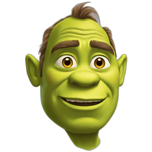 Shrek levant un sourcil emoji