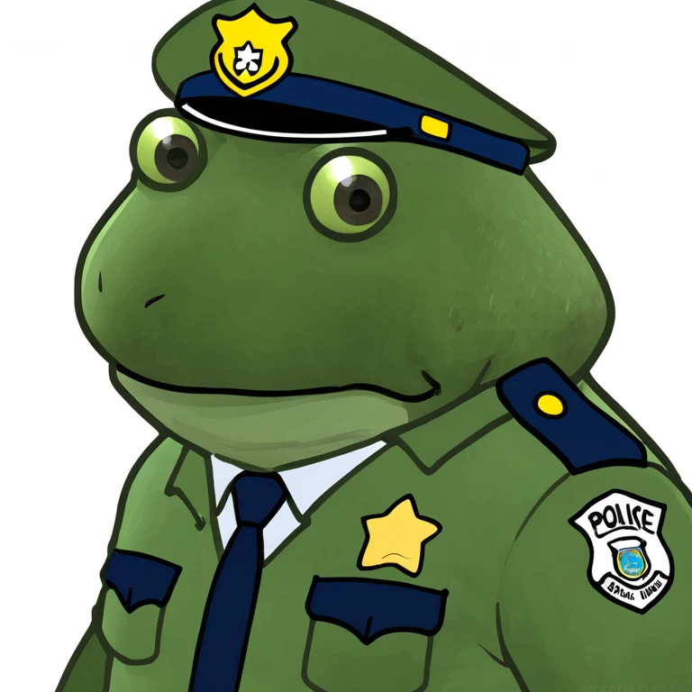 bufo in a police suit emoji