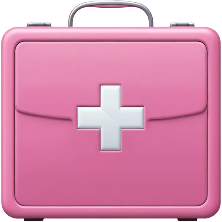 
pink first aid kit cabinet front glass emoji