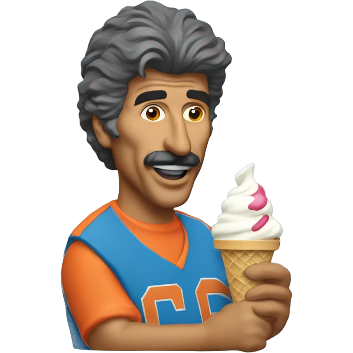 Keith Hernandez eating ice cream emoji