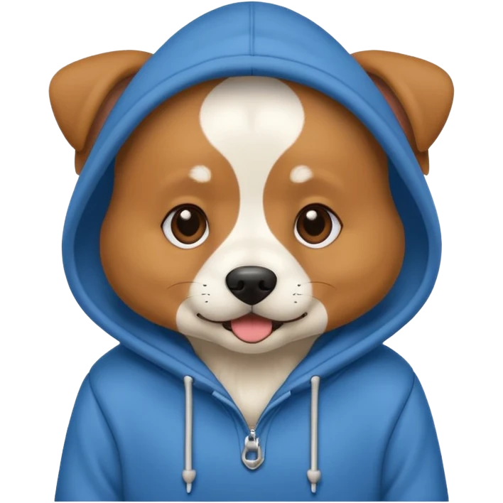 Dog wearing a hoodie emoji