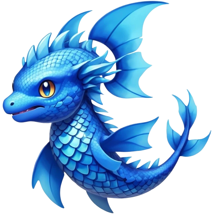 Elemental water type magical colorful exotic animesque Pokémon-Fakémon-animal-creature emoji