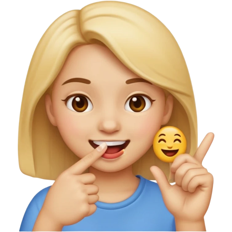 Quiero un emoji mordiendo el dedo y q sea muy femenino  emoji