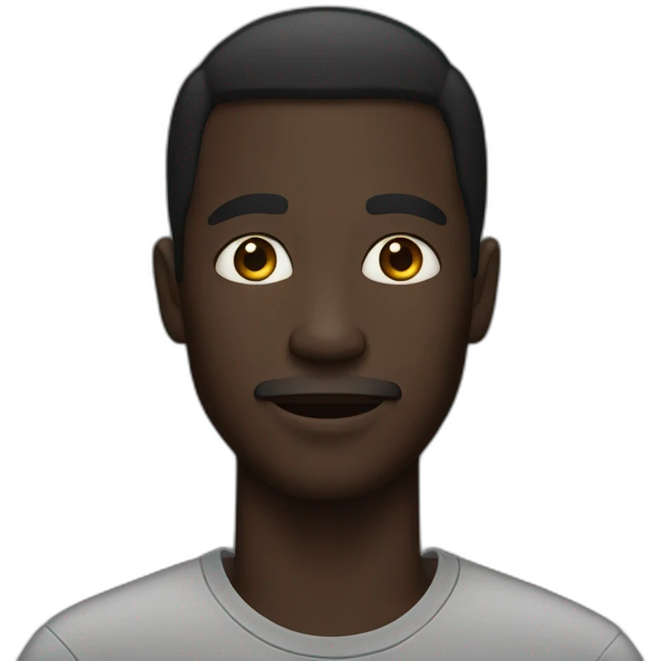 a dark skinned man emoji