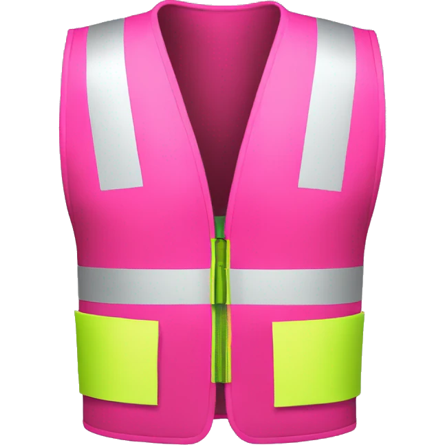 Pink saftey vest emoji