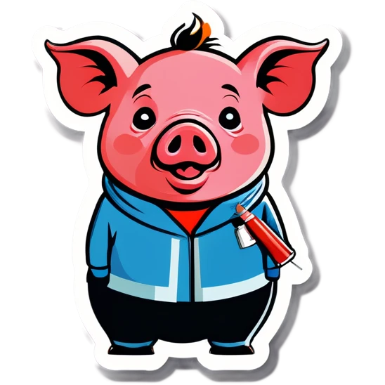 sick pig emoji